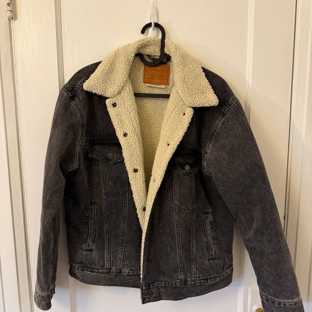 Levi's Dark Gray Sherpa Jean Jacket